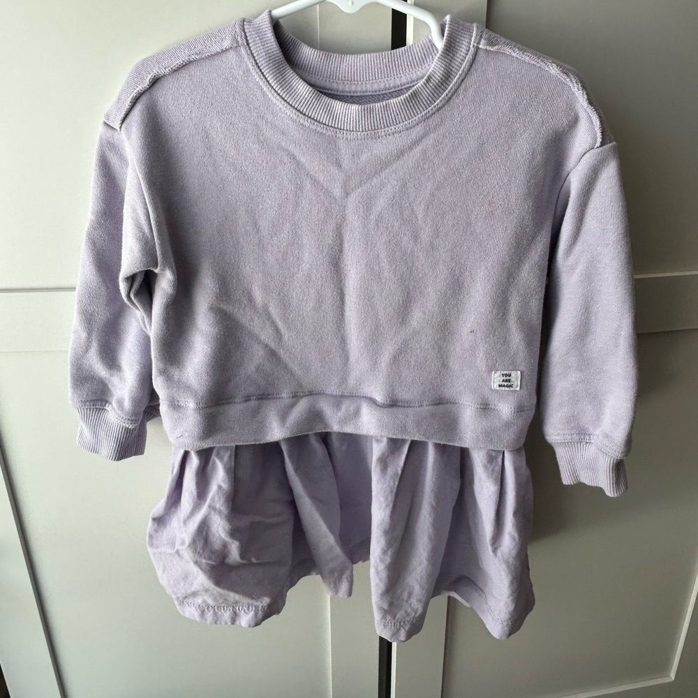 Grayson Mini Lavender Sweatshirt Dress